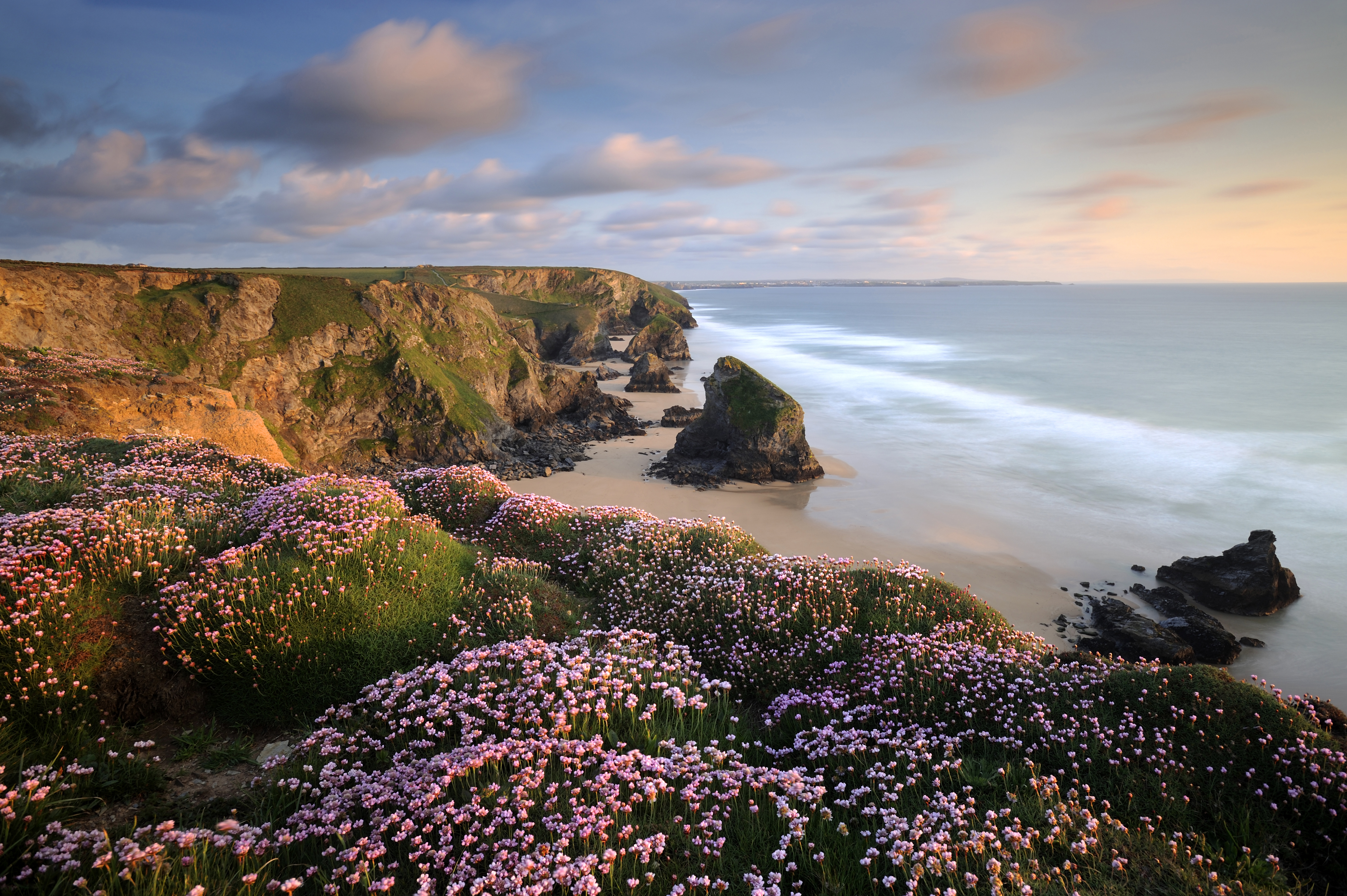 Cornish seascape at sunset Cornish seascape at sunset